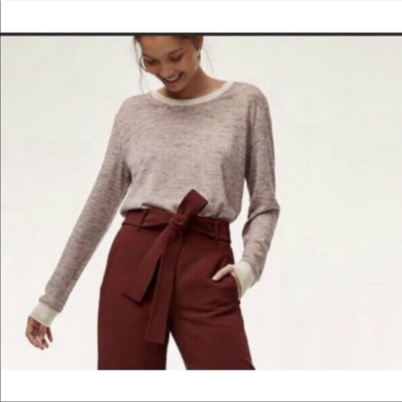 Wilfred crewneck long sleeve sweater size Medium berri aritzia - Picture 2 of 10